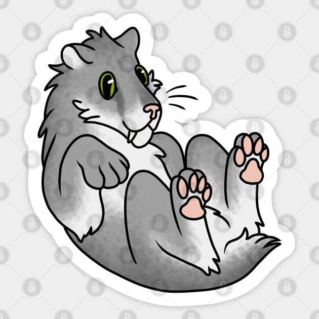 Cute Homotherium (Grey Version) Sticker by saradrawspaleo